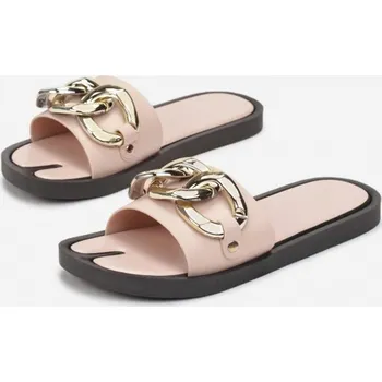 Dámské pantofle Dámské pryžové pantofle se zlatou aplikací HM3005 pink, VELIKOST 39