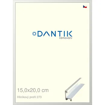 Rám na obraz DANTIK rámeček 15x20 | ALU profil 7273 Bílá matná (Sklo Čiré) (Vyrobeno s láskou u nás v DANTIKU)