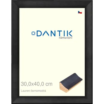 Rám na obraz DANTIK rámeček 30x40 | Lauren čenomodrá (Plexi Čiré) (Vyrobeno s láskou u nás v DANTIKU)