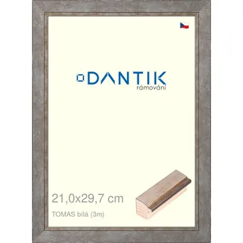 Rám na obraz DANTIK rámeček 21x29,7 | TOMAS bílá (Sklo Čiré) (Vyrobeno s láskou u nás v DANTIKU)