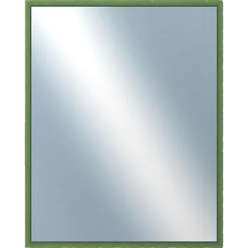 Zrcadlo DANTIK - Zarámované zrcadlo - rozměr s rámem cca 80x100 cm z lišty BOX zelená mořená (1751)