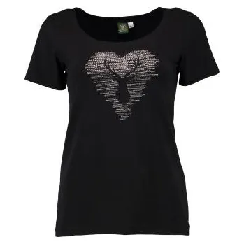 Dámské tričko Orbis - tričko dámské černé jelen (2206) 4XL