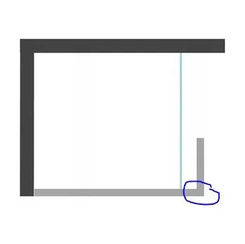 Mexen Kioto, rohová spojovací lišta pro sprchové zástěny, pro tloušťku skla 8mm, bílá, 800-05-20
