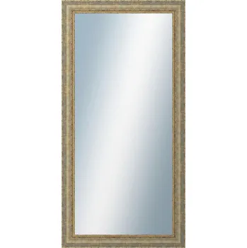 Koupelnový nábytek DANTIK - Zarámované zrcadlo - rozměr s rámem cca 60x120 cm z lišty ZVRATNÁ bílozlatá plast (3067)