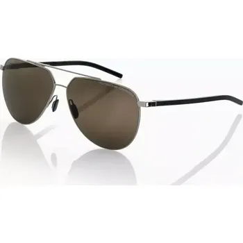 Sluneční brýle PORSCHE DESIGN Sunglasses P´8968 Sluneční brýle pilotky černošedé s hnědými skly (Puristické pánské designové sluneční brýle v klasickém stylu pilotky. Vyrobeno z lehkého titanu a high-tech polyamidu RXP®.)