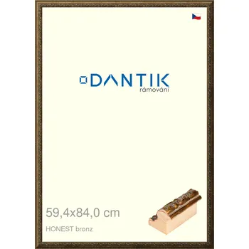 Rám na obraz DANTIK rámeček 59,4x84 | HONEST malá vysoká bronz (Plexi Čiré) (Vyrobeno s láskou u nás v DANTIKU)