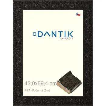 Rám na obraz DANTIK rámeček 42x59,4 | PRAHA černá (Plexi Čiré) (Vyrobeno s láskou u nás v DANTIKU)