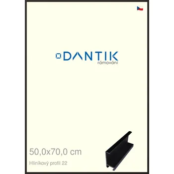 Rám na obraz DANTIK rámeček 50x70 | ALU profil 7022 Černá matná (Plexi Čiré) (Vyrobeno s láskou u nás v DANTIKU)