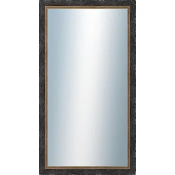 Zrcadlo DANTIK - Zarámované zrcadlo - rozměr s rámem cca 50x90 cm z lišty CARRARA hnědočerná (2948)