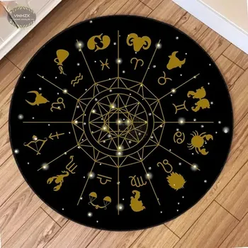 Koberec Kulatý protiskluzový koberec domácí dekorace styl zvěrokruh - 16,60 cm x 60 cm