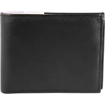 Peněženka Pánská peněženka SteinMeister bez klipu z pravé kůže černá