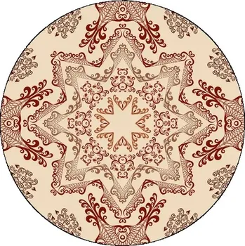 Koberec Fialový kulatý koberec s mandalou - 7,150 cm x 150 cm