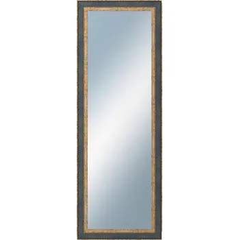 Koupelnový nábytek DANTIK - Zarámované zrcadlo - rozměr s rámem cca 50x140 cm z lišty ZVRATNÁ modrozlatá plast (3068)