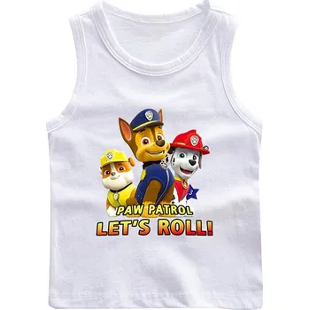 Tlapková Patrola - bavlněné tílko Barva: Bílá, Velikost: 120 cm