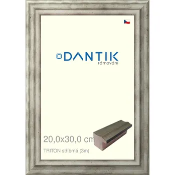 Rám na obraz DANTIK rámeček 20x30 | TRITON stříbrná (Sklo Čiré) (Vyrobeno s láskou u nás v DANTIKU)