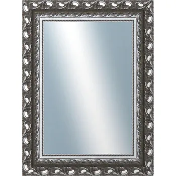 Zrcadlo DANTIK - Zarámované zrcadlo - rozměr s rámem cca 60x80 cm z lišty ROKOKO grafitová (2884)