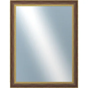 Koupelnový nábytek DANTIK - Zarámované zrcadlo - rozměr s rámem cca 70x90 cm z lišty ZVRATNÁ červenozlatá plast (3069)