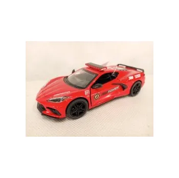 autíčko Corvette 2021 hasiči/policie Kinsmart 1:36, Barevná varianta/druh č.1