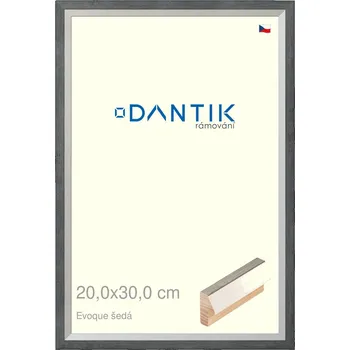 Rám na obraz DANTIK rámeček 20x30 | EVOQUE šedá (Sklo Čiré) (Vyrobeno s láskou u nás v DANTIKU)