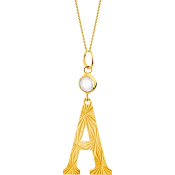 Přívěsek Zlatý přívěsek se zirkonem - písmeno A - AP531-0370