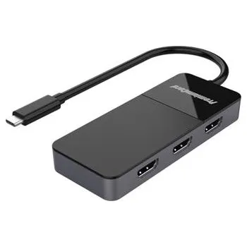 Kabel do PC PremiumCord Adaptér USB-C (DP1.4) na 3xHDMI2.0 (triple 4K) MST Adapter