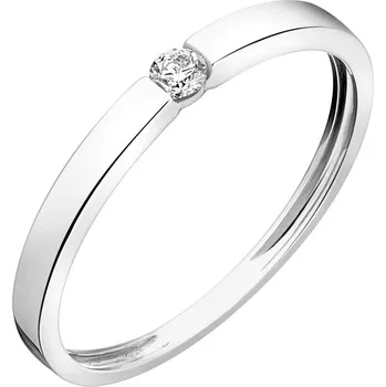 Prsten Prsten z bílého zlata s briliantem - 0,05 ct - ryzost 585 - 189.109