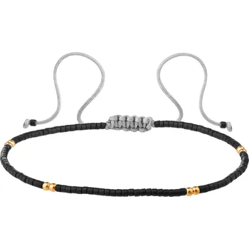 Náramek Náramek na kotník s prvky ze žlutého zlata a korálky - AP536-5949