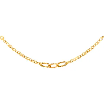 Náramek Zlatý náramek - paper clip - AP535-3604