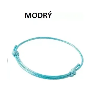 Náramek Šňůrkový náramek povolovací modrý