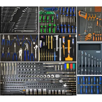 SP Tools Dílenský box SPT CUSTOM XL - červený SP40628 Typ: Vybavený, Počet nářadí: 409 kusů