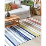 Koberec vícebarevný 140 x 200 cm syntetický materiál dekorativní střapce do interiéru a exteriéru Beliani