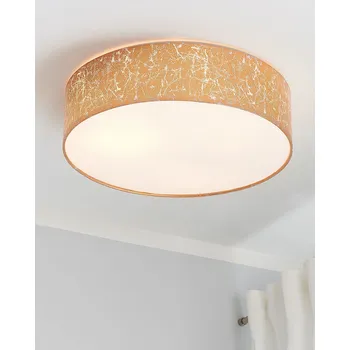 Stropní lampa měděná polykotonová ø 45 cm Boho moderní svítidlo obývák ložnice Beliani