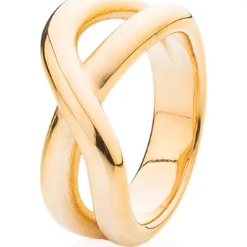 Prsten franco bene Double cross prsten - pozlacený | 482 Velikost prstenu: 8 (60 mm)