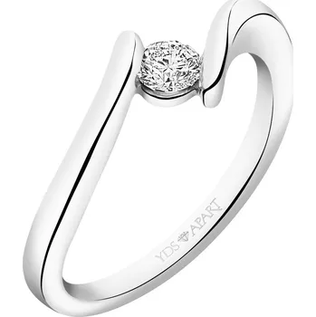 Prsten Prsten z bílého zlata s briliantem - 0,18 ct - ryzost 750 - 205.122