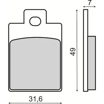 Brzda pro motocykl RMS Brzdové destičky RMS 225103500 přední homologované, organické
