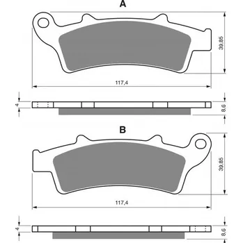 Brzda pro motocykl GOLDFREN Brzdové destičky GOLDFREN 193 AD