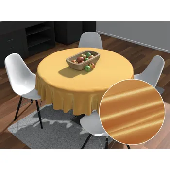 ubrus Saténový kulatý ubrus polyesterový Satén LUX-029 Zlatý Ø 100 cm