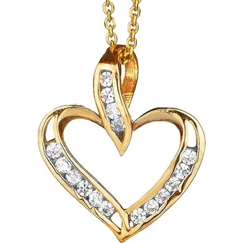 Přívěsek Zlatý přívěsek se zirkony - srdce - Z-459.01