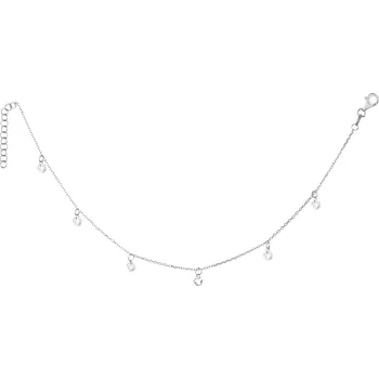 Řetízek Stříbrný řetízek na kotník se sklem - AP528-0859