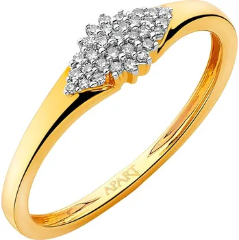 Prsten Prsten ze žlutého zlata s diamanty - 0,09 ct - ryzost 585 - 160.326