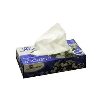 Papírový ručník Papírové kapesníčky Flowers 2vrstvé v krabičce (100 ks)