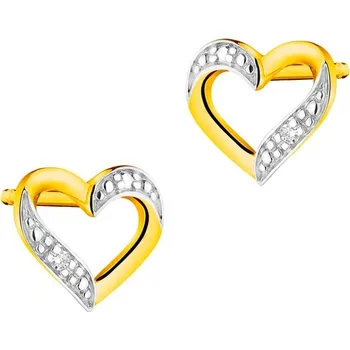 Náušnice Náušnice ze žlutého zlata s diamanty - 0,004 ct - ryzost 585 - 101.129