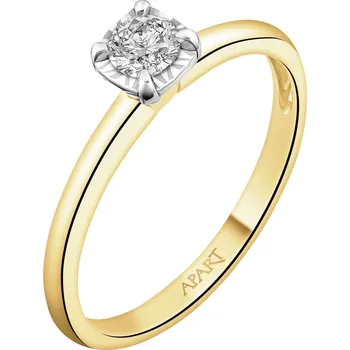 Prsten Prsten ze žlutého a bílého zlata s briliantem - 0,20 ct - ryzost 585 - 220.458