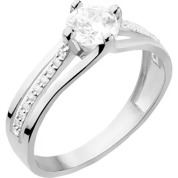 Prsten Prsten z bílého zlata se zirkony - P-863.03