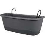 Nohel Garden Truhlík MAYA na zábradlí s vodoznakem a háky plastový 50cm