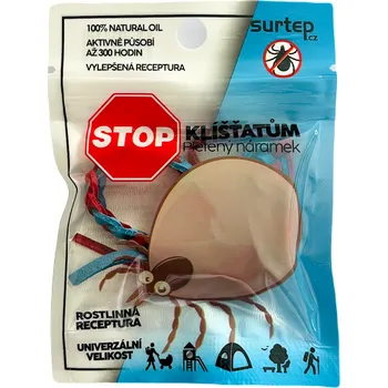 Náramek Surtep Stop klíšťatům pletený náramek Barva: Červená / Modrá