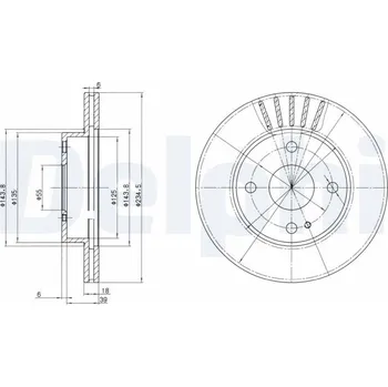 Brzdový kotouč Brzdový kotouč DELPHI BG2802