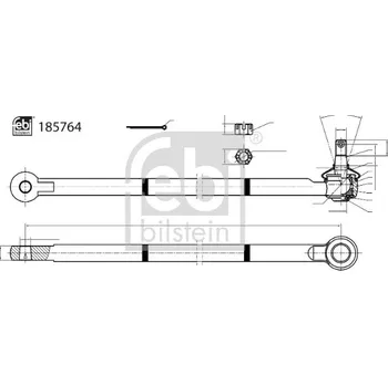 Čep řízení Hlava příčného táhla řízení - čep řízení FEBI BILSTEIN 185764
