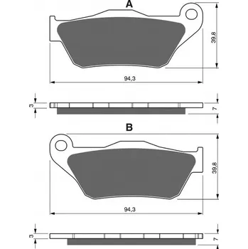 Brzda pro motocykl GOLDFREN Brzdové destičky GOLDFREN 262 AD