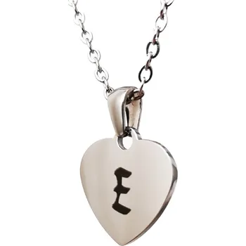 Náhrdelník Stříbrný náhrdelník Srdce s počátečním písmenem